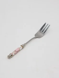 Ceramic Pink Arch Tile Pattern Fork Silver