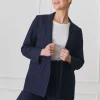 Chalk Stripe Jacket Navy