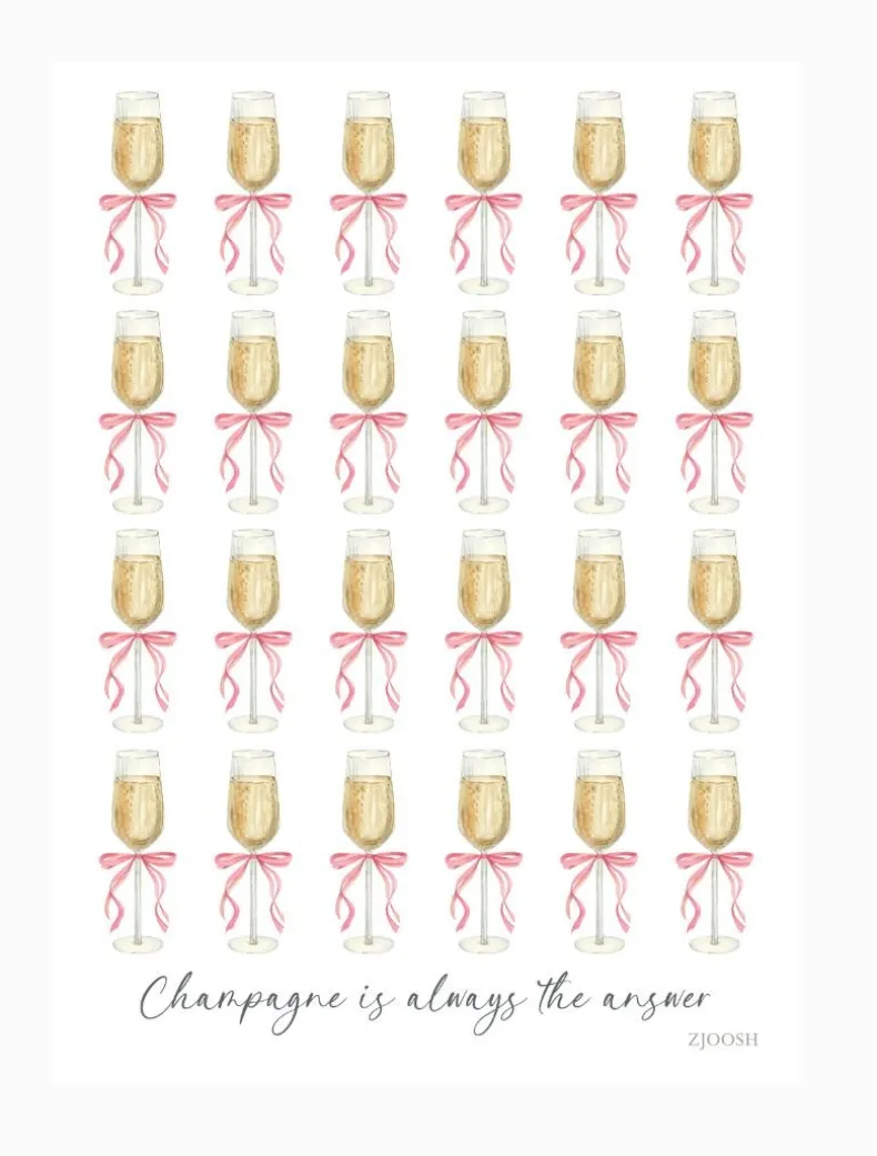 Champagne Tea Towel