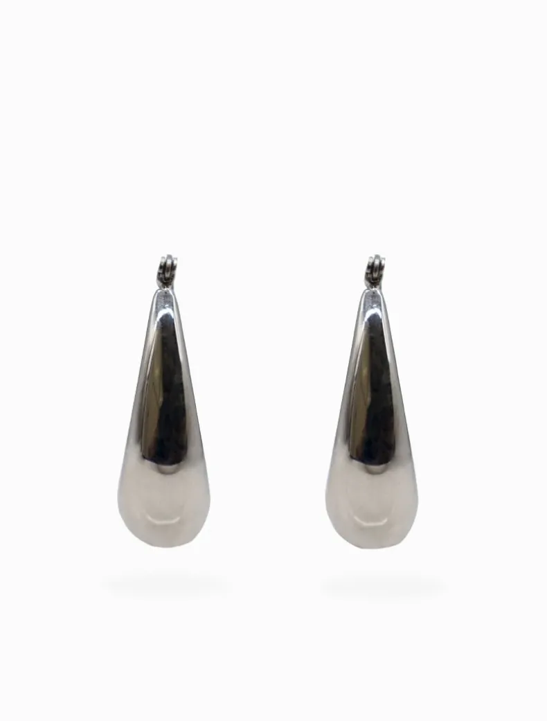 Chunky Tear Drops Silver