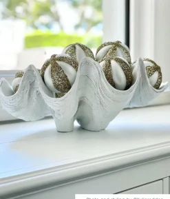 Clam Shell Decor 52cm White