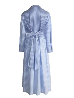 Classic Stripe Tea Rose Dress Blue- FINAL SALE