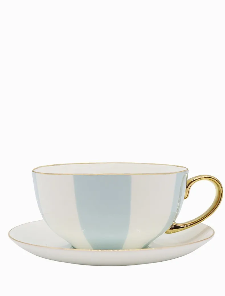 Classic Striped Tea Cup Blue 300ML