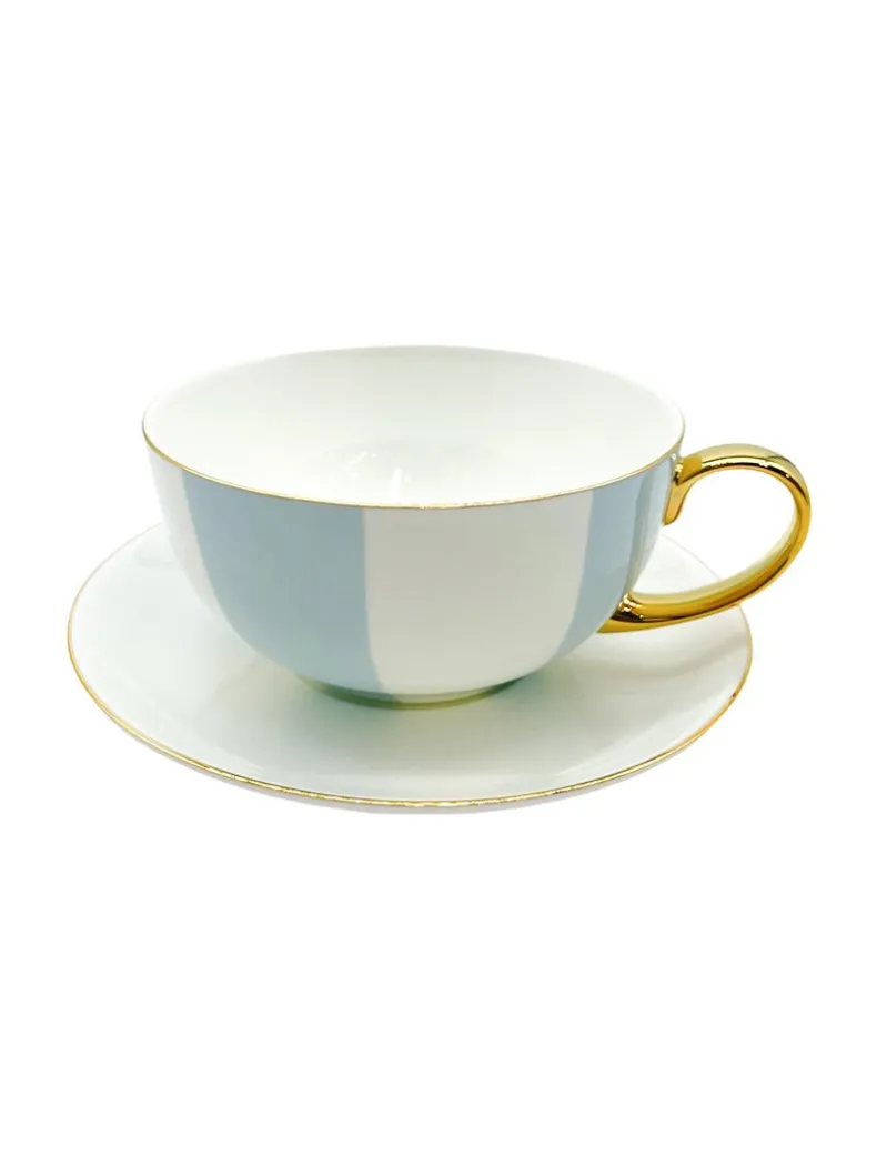 Classic Striped Tea Cup Blue 300ML