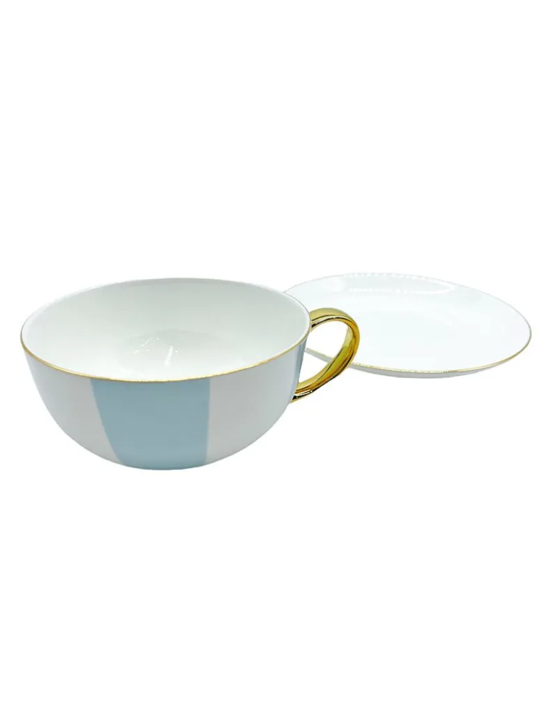 Classic Striped Tea Cup Blue 300ML