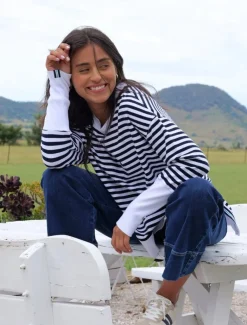 Claudia Striped Sweatshirt