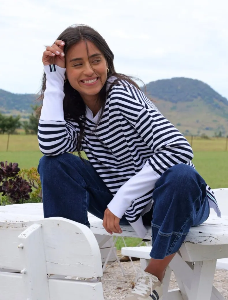 Claudia Striped Sweatshirt