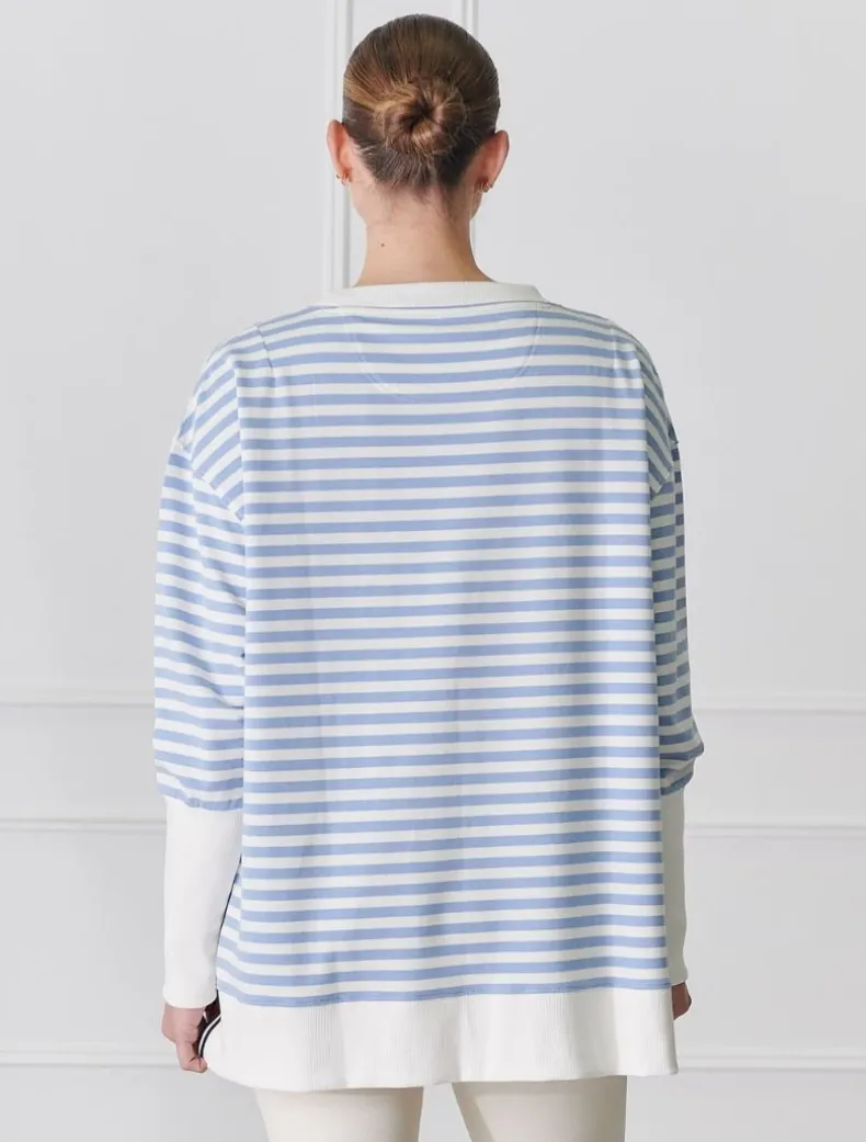 Claudia Striped Sweatshirt Blue