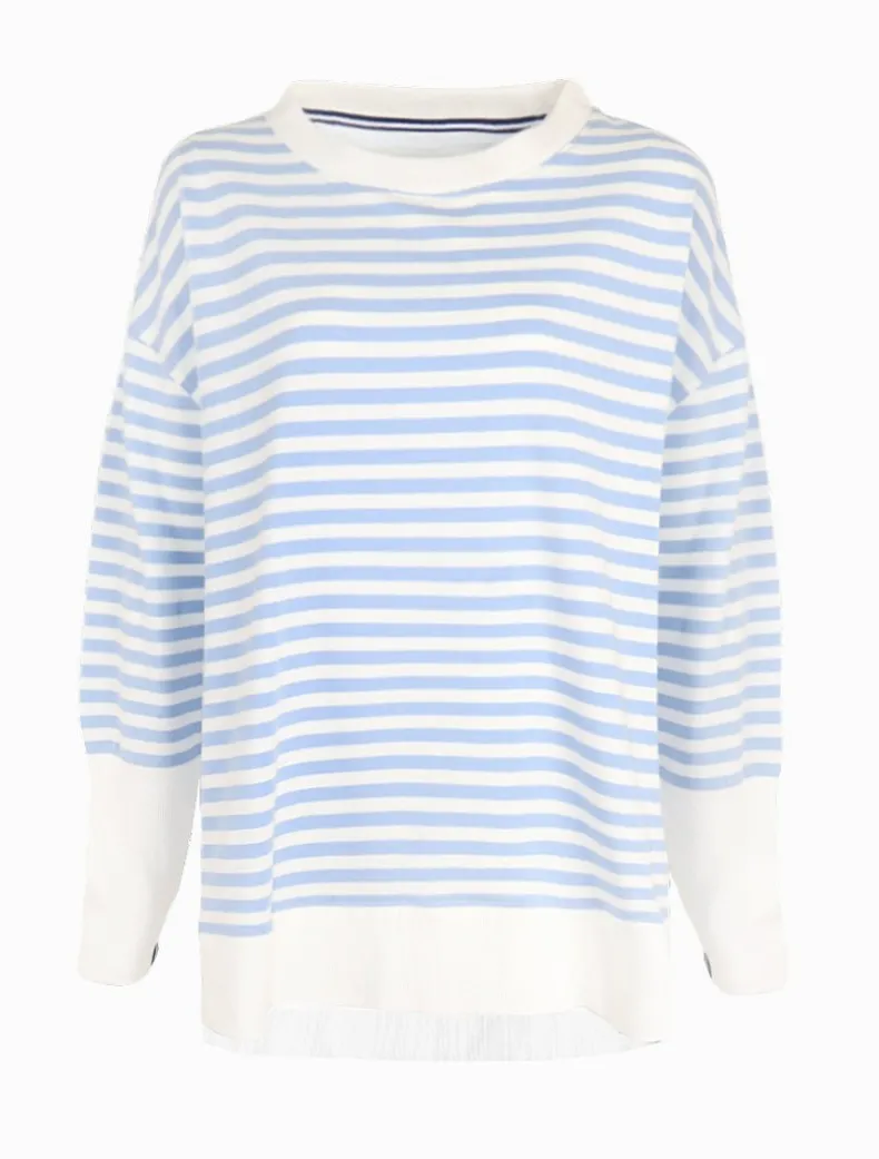 Claudia Striped Sweatshirt Blue