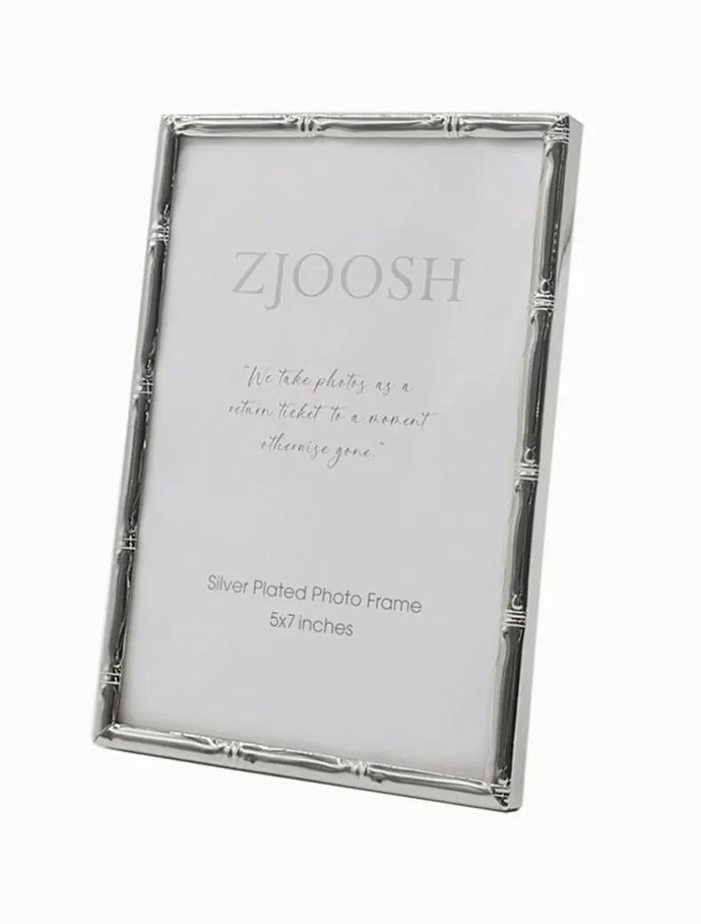 Colonial Bamboo Photo Frame Silver 5x7