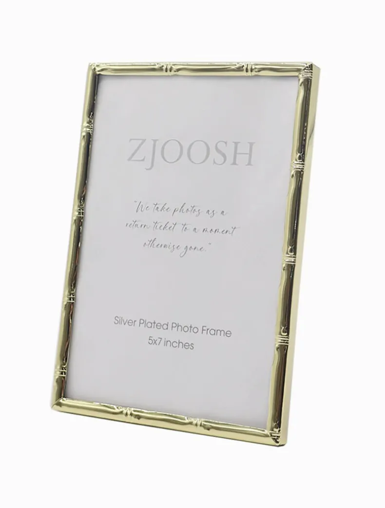 Colonial Bamboo Photo Frame Gold 5x7