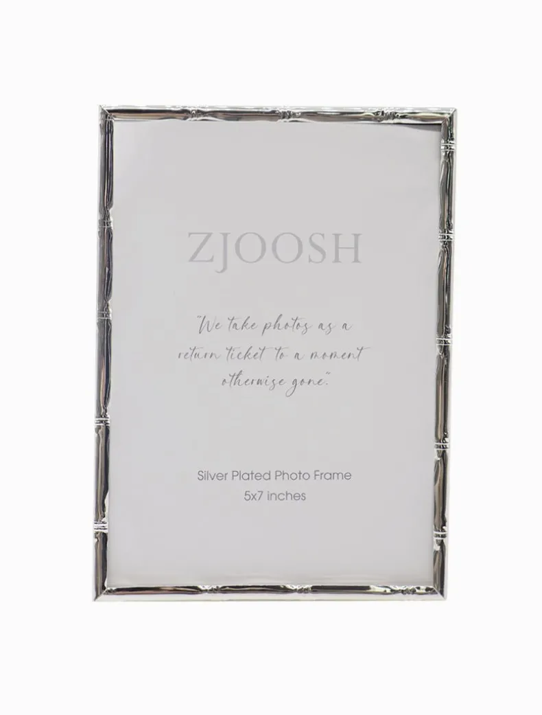 Colonial Bamboo Photo Frame Silver 5x7