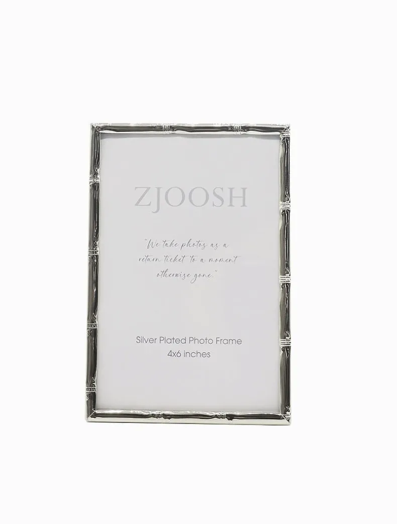 Colonial Bamboo Photo Frame Silver 4x6