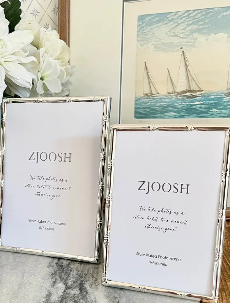 Colonial Bamboo Photo Frame Silver 5x7