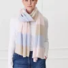 Copenhagen Cashmere Scarf Pink Beige Blue