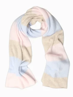Copenhagen Cashmere Scarf Pink Beige Blue