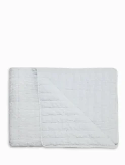 Cotton Quilted Throw Blue