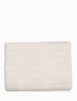 Cotton Quilted Throw Natural