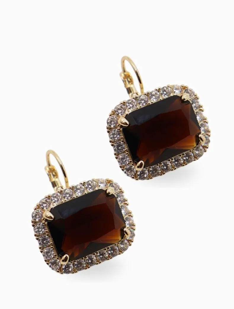 Crystal French Hooks Chocolate and Champagne