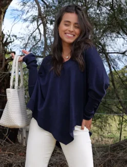 Dahlia Cotton Cashmere Jumper Navy