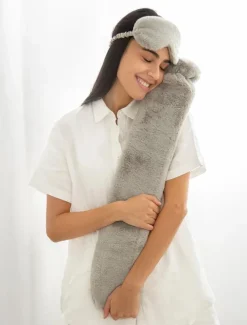 Deluxe Long Hot Water Bottle Grey