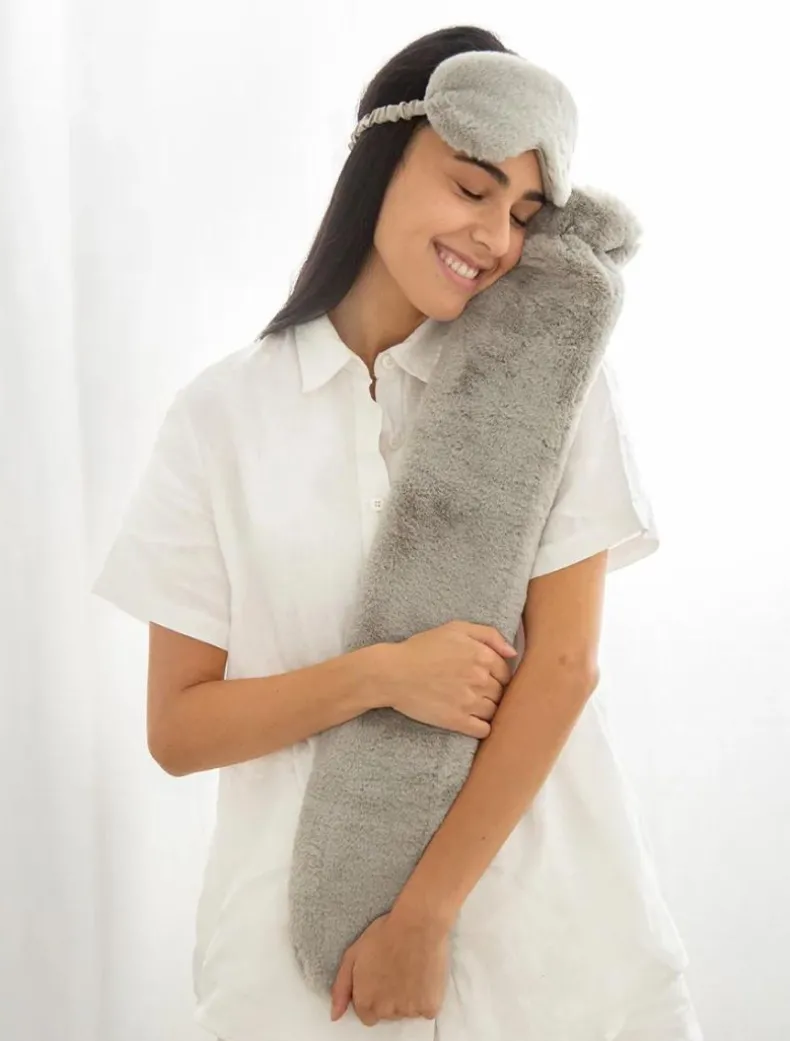 Deluxe Long Hot Water Bottle Grey