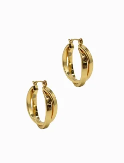 Double Hoops Gold