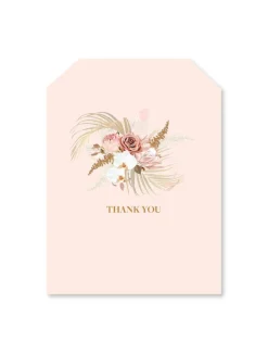 Dry Flower Thank You Tag