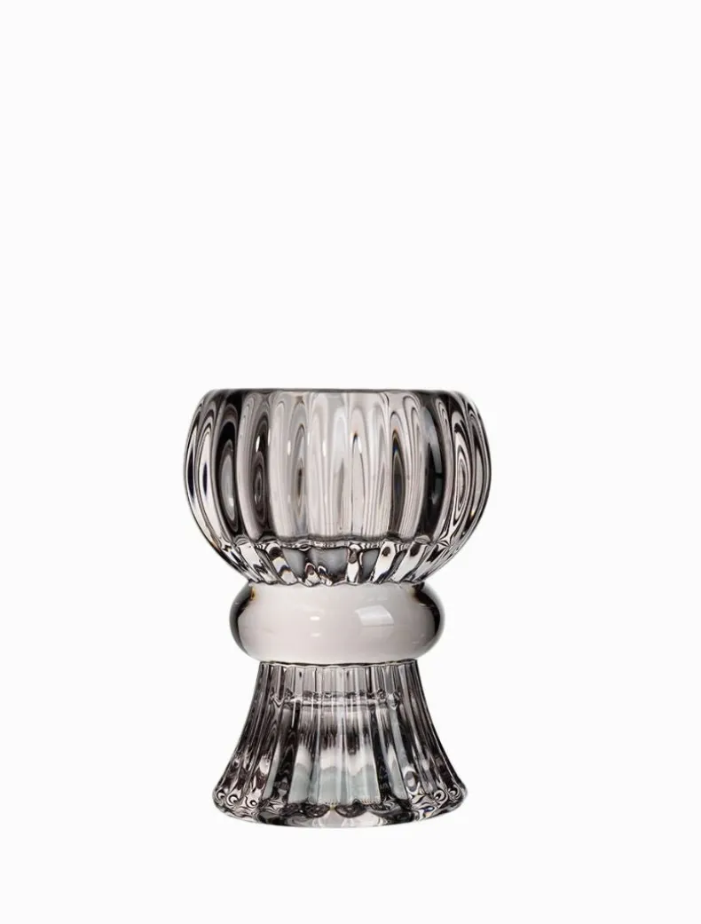 Dual Tealight Holder Smoke