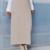 Eden Rib Skirt Oatmeal - FINAL SALE