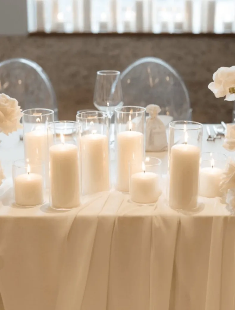 Event Pillar Candle White (7cm x 10cm)
