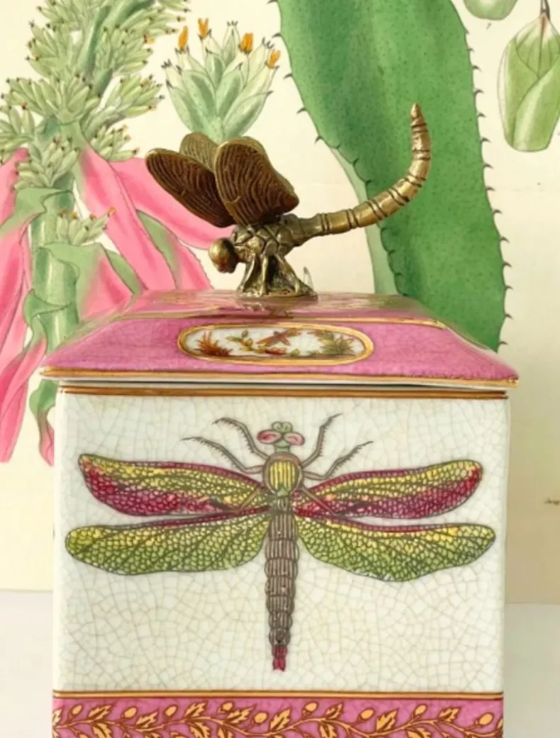 Exotico Trinket Box Libelula Pink