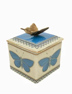 Exotico Trinket Box Mariposa Blue