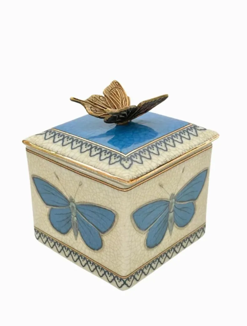 Exotico Trinket Box Mariposa Blue