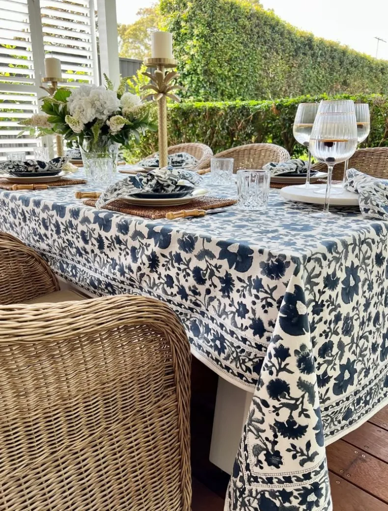 Fakistra Rectangle Tablecloth Blue 150cm x 320cm