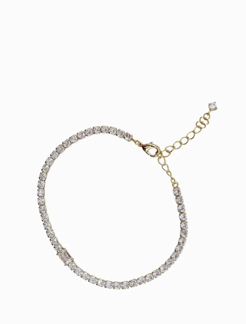 Fine Crystal Bracelet Gold