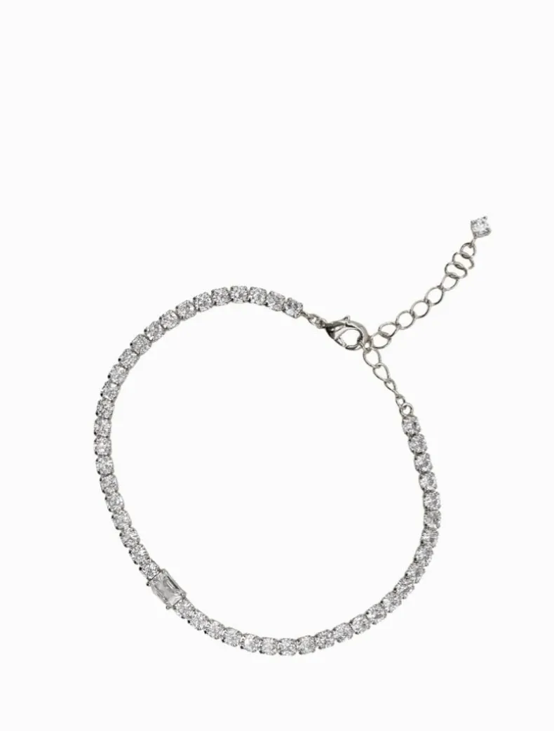 Fine Crystal Bracelet Silver