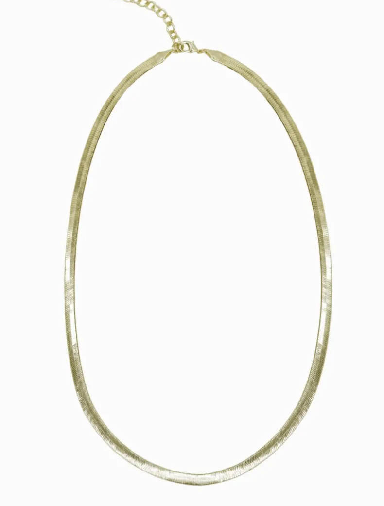 Flat Snake Chain Medium Gold