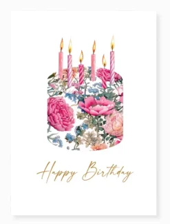 Floral Cake Card