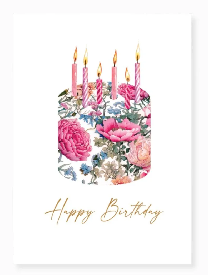 Floral Cake Card