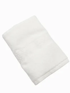 Flower Flourish Hand Towel White