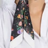 Flower Show Neck Scarf Black