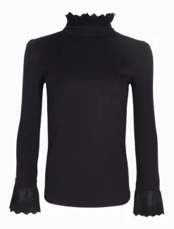 Freya Frill Top Black