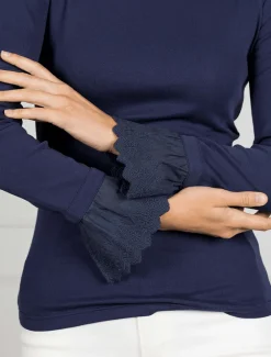 Freya Frill Top Navy
