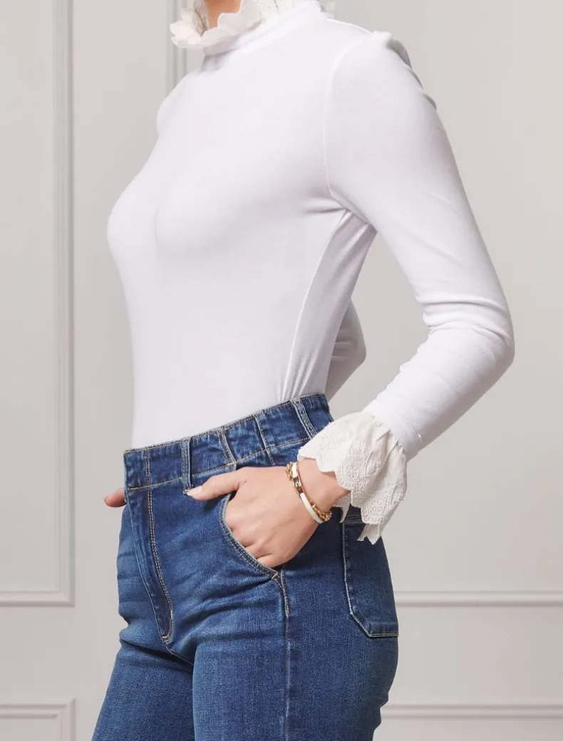 Freya Frill Top White