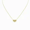 Full Heart Necklace Gold