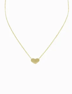 Full Heart Necklace Gold