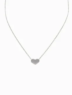 Full Heart Necklace Silver
