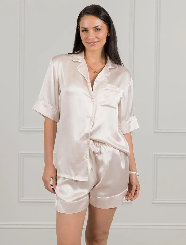 Gabriella Pure Silk Pyjamas Pink