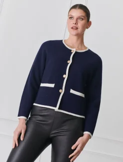 Gabrielle Knit Jacket Navy